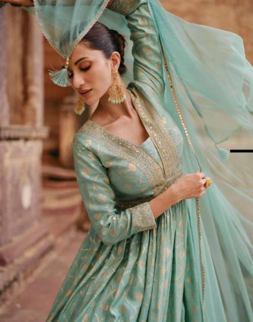 M.C. Presents new long gown catlogue for girls and ladies wholesale in surat  - Catalog Wholesaler & Manufacturer | Maa Collection Surat